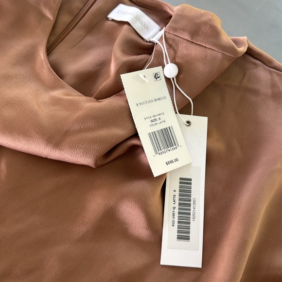 Brand new SIZE "0" with tags Jonathan Simkhai Bell sleeve mini in latte - Picture 8 of 10